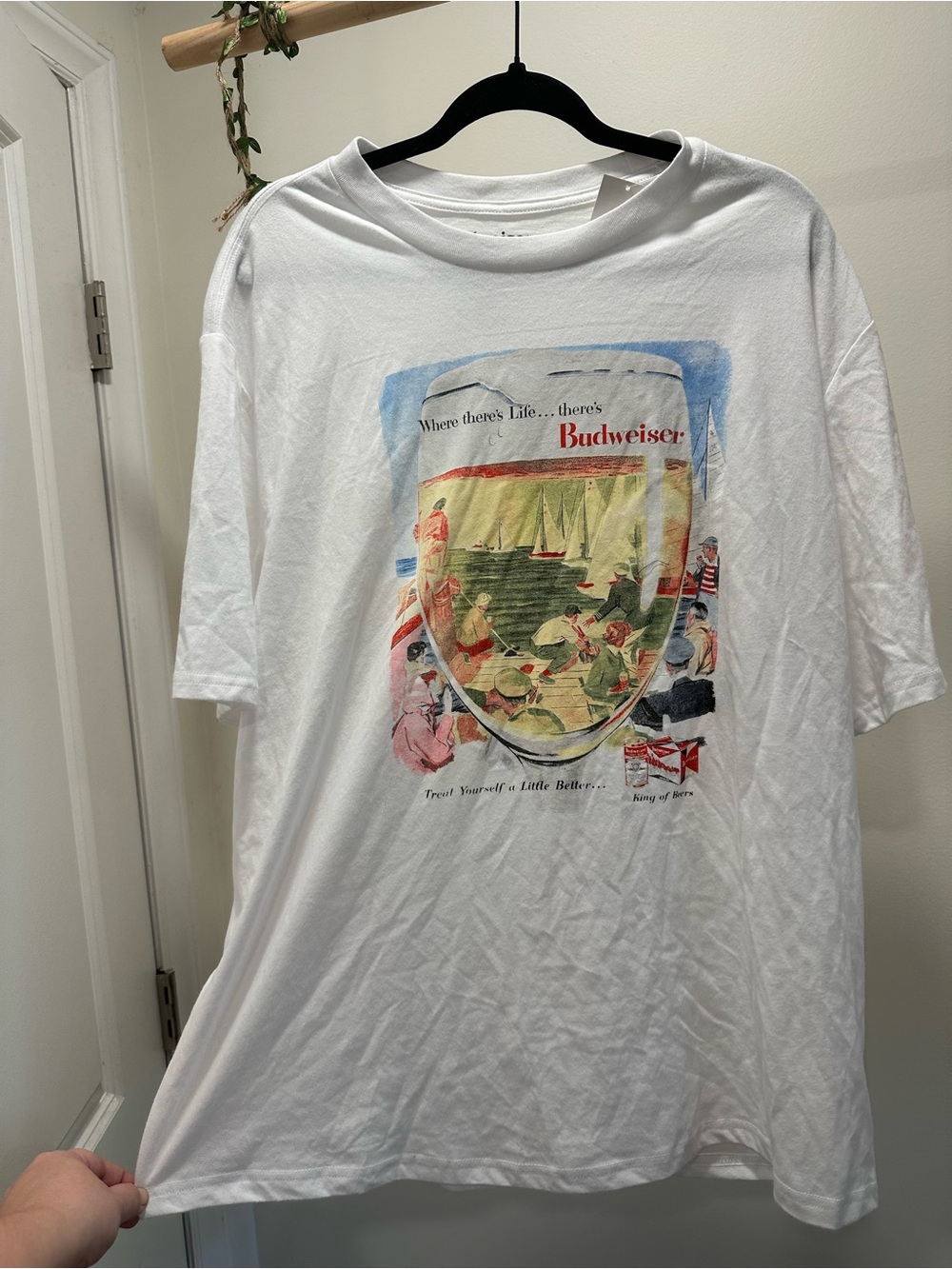 Men’s XL | Budweiser Vintage-Inspired Sailboat Ad Graphic Tee
